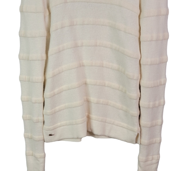 Lacoste Cashmere Wool Blend Turtle Neck 3D Long Sleeve Sweater With Thumb Holes - Picture 7 of 15